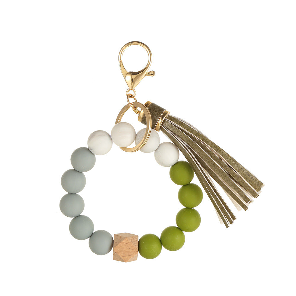 Wholesale Gradient Color Bracelet Silicone Keychain
